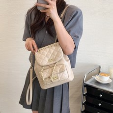 투니스 여성 다이아몬드 퀼팅 심플 백팩
