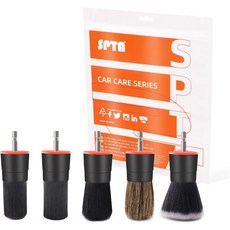 SPTA 드릴 브러시 부착물 5개 혼합 헤어 헤드 세트 자동 디테일 내부 또는 외부 청소를 위한 교체 차량 전기 드라이버에 사용됨