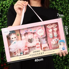 益智家家酒玩具 芭比娃娃禮盒 公主娃娃禮盒 女孩玩具套裝, 【40cm手提禮盒】城堡梳妝檯套裝, 1個