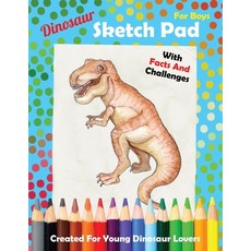 (영문도서) Dinosaur Sketch Pad For Boys: Amazing Drawing Pad With Facts And Challenges For Ambitious Chi... Paperback, Independently Published, English, 9798508109844