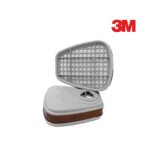 3M 방독정화통 6001K(1봉2EA), 1세트, 백색