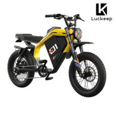 LuckeepM5 전기자전거 자토바이 배달용 고출력 출퇴근용 1500w-Max, 엘로우, 알루미늄