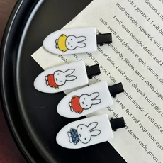 귀여운 미피 카와이 머리핀 갈색 앞머리 클립 달콤한 만화 머리 액세서리 학생 소녀 생일 크리스마스 선물, 03 4Pcs