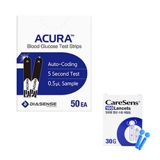 아큐라플러스 혈당 시험지 50매+채혈침100매, 1개