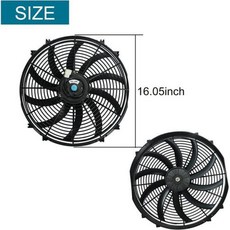 커플러 인치 슬림 라디에이터 12V 팬 블랙 마운트 푸시 고성능 80W 8 범용 12 풀 전기 14/16 2100RPM 냉각 키트 팬 10