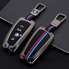 메탈릿 BMW 호환 메탈 키케이스 스마트키 디스플레이키 키링 키홀더, A타입, 그레이