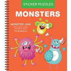 Brain Games - Sticker by Letter: Monsters (Sticker Puzzles - Kids Activity Book) Spiral, Publications International, Ltd.