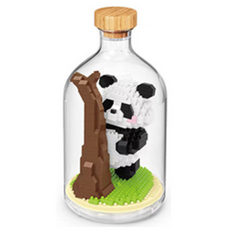 [나노킹-감성블럭] 유리병 판다시리즈 나노블록 DN023, 1개, A