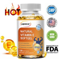 내츄럴 비타민E 136mg 60/120소프트젤 D-α-토코페롤 고함량 피부 건강 항산화 영양제, 1개, 60정