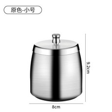 不鏽鋼滅煙帶蓋煙灰缸，家用客廳網紅款, 錐形帶蓋銀色(有柱子),小號, 1個