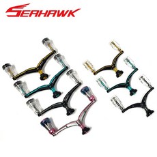 씨호크 초경량 7075 알미늄 SDAC 스피닝 더블핸들 다이와 시마노 호환, A01_Black/Gold