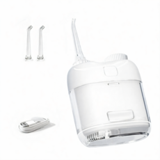 케이엠 휴대용 물치실 미니 무선 구강세정기, 화이트