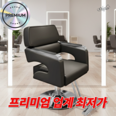 시엘로 미용실 의자 살롱 메이크업 회전 높이조절 스텐 받침대 체어, 1개, 05.블랙 스틸프레임