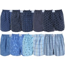 국내생산 남성 순면 트렁크 사각 팬티 진한색 연한색 5매 세트