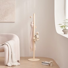 핀란디아 엘라인 버블 옷걸이 낮은 원목행거, 버터