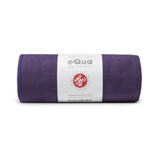 Manduka eQua 瑜珈鋪巾 親膚吸汗止滑 標準尺寸67X182cm 超細纖維運動鋪巾 濕止滑, Magic 深紫色, 1個