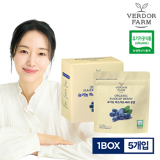 TV LIVE 폴란드 직수입 베르도르팜 동결건조 유기농 하스카프 베리 5팩*30g, 150g