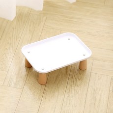 파스텔펫 반려동물 컬러우드 흘림방지 식판, 화이트, 1개