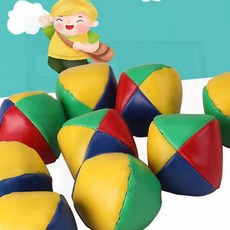색동콩주머니 운동회 저글링공 어린이 놀이 던지기 게임, 1개