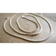 熊手創 S925純銀2.8mm扁蛇鍊，項鍊/手鍊單條，925純銀飾品，簡約時尚百搭款