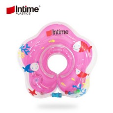 ABC嬰兒脖圈坐圈，加深座位區雙把手寶寶泳圈，兒童游泳安全首選, Intime粉脖圈, 1個