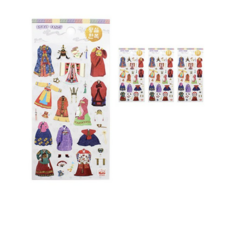 쁘띠팬시 왕실한복 스티커 DA5403, 혼합 색상, 4개