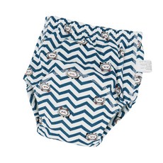 JoyBaby寶寶學習褲，紗布純棉兒童隔尿褲，透氣舒適學習褲，卡通圖案尿布褲, 條紋獅子, 1個