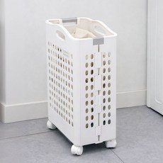 쿠픽스 접이식 빨래바구니 세탁 폴딩 바스켓, 화이트