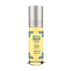 Blue Nectar Vishranti Destress 롤온 및 명상 오일 시나몬 정향 생강 민트 에센셜 오일 포함 (허브 9개 9.9ml(0.3온스), 1, 9.9ml