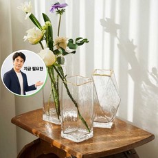 지금 필요한 빈티지꽃병 인테리어소품 투명화병 사각유리화병 인테리어화병 K31872EA, 다이아(대)