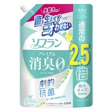 LION 獅王 Sofran 頂級除臭衣物柔軟精 清新綠意香氛 補充包, 1個, 950ml