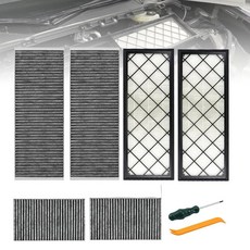 아마존평점4.5+ 미국출고 132517 RYANSTAR RACING 테슬라 모델 Y 2020-2025 액세서리와 호환되는 활성탄 포함 캐빈 에어 필터 헤파필터 공기 흡입 6개