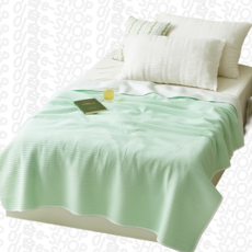 April At Home 양면 냉감 핀코트 여름 이불 - 싱글 그린