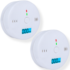 네지쿠 가정용 캠핑용 일산화탄소경보기 감지기 1+1, 화이트, 2개