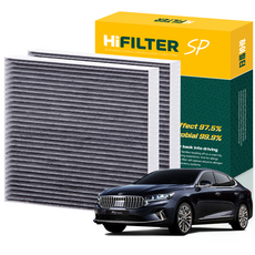 하이필터 기아 자동차 K7 활성탄 에어컨필터, 2개, K7 프리미어 (YG PE) HI-A001