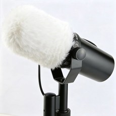 슈어 SM7B SM7dB 보컬 마이크 교체용 LEFXMOHY 팝 필터 그린 블루 퍼리 윈드 머프 데드캣 커버, White
