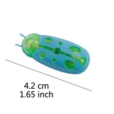 재미 있은 전기 버그 Catnip 장난감 자동 터널 미니 로봇 진동 곤충 고양이 배터리 작동 바퀴벌레 무당 벌레, blue green 2