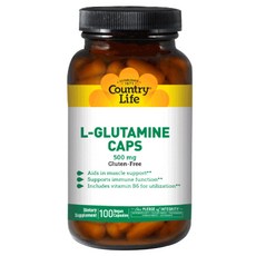 Country Life L谷氨酰胺素食膠囊 無麩質 500mg, 100 件, 1個