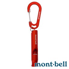 mont-bell 登山扣環式緊急哨, VER朱紅, 1個