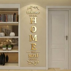 3D Home Wall Decor Letter Sign Acrylic Mirror Stickers Family Farmhouse Decals for Room Bedroom De