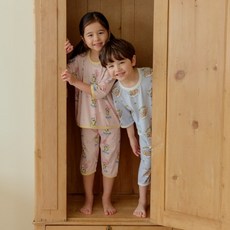 아이숲 둥둥프렌즈 모달 칠부실내복 상하의 세트