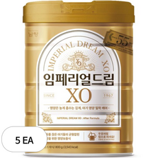 임페리얼드림XO 애프터 포뮬러 분유 5단계, 800g, 5개