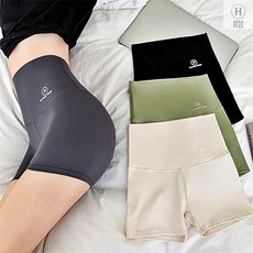 하이웨스트 3부 바이커쇼츠 숏레깅스 Y존커버 요가복 애슬레저룩 기능성소재