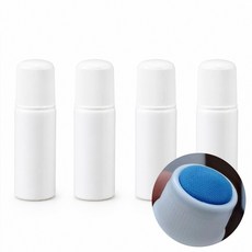 탈모약 물파스 공병 휴대용 소분 용기 스펀지캡 50ml, 4개, 화이트 4개, 화이트