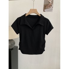 여성용 반팔 티셔츠 2026년 봄/여름 슬림핏 허리 라인 강조 이너웨어 상의