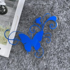 나비 스티커 오토바이 비닐 바디 데칼 방수, 1개, 7. Blue
