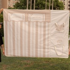MYUMYU 沐慕家居 台灣24H出貨 兩用野餐墊 野餐收納袋 野餐地墊 手提袋 野餐巾 沙灘墊 野餐墊手提包, 奶茶色