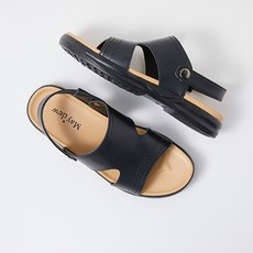 마나슬루 천연소가죽 남성용 베이직 발편한 투웨이 샌들 국내산