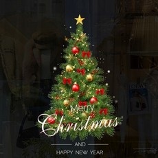 크리스마스 창문 정전기 스티커 트리, 그린A