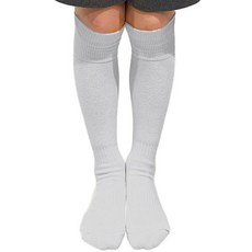 COUVER 청소년 아동용 운동용 무릎 높이 테리 쿠션 야구 소프트볼 멀티 스포츠 양말 하늘색 미디엄 253679, 화이트